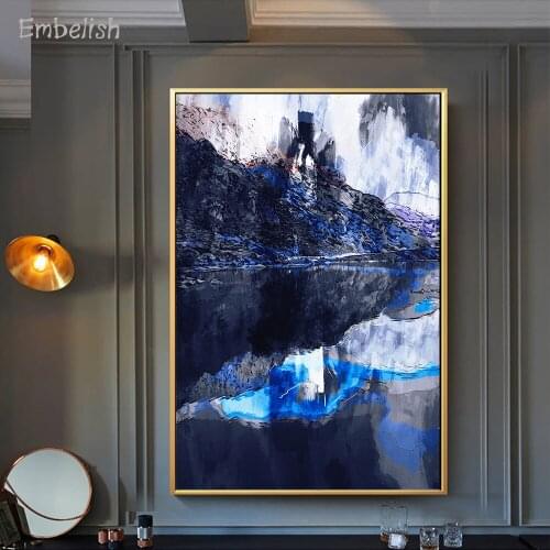 Embelish 1 Pieces Watercolor Cool Landscape Pictures For Living Room HD Print On Canvas Mountain Paintings Home Decor Posters
