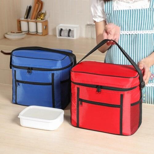 Thicken Oxford Cloth Portable Lunch Bag Waterproof Large Capacity Thermal Insulated Cooler Bento Pouch Food Storage Container