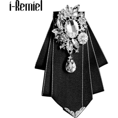 I-Remiel New Vintage British Style Diamond Bow Tie for Mens Wedding Dress Groom Uniform Silk Ties Suit Shirt Collar Accessories