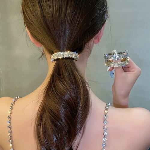 2021 New Crystal Barrette Accessories Rhinestone Hairpin Hair Clips for women Gifts Ponytail Buckle Hair Accessories Hairgrip