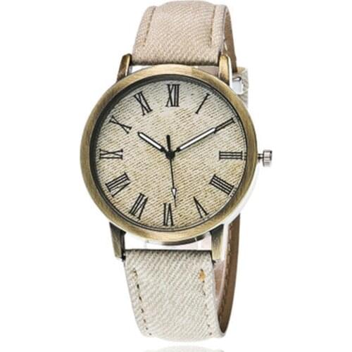 Women Quartz Watches Denim Design Leather Strap Wristwatches Mens Casual Quartz Wristwatch Luxury Brand Ladies Watch Gifts