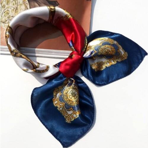 Summer Fashion Women Square All-match Wraps Elegant Scarves Ladies Printed Kerchief Neck Scarf Hair Tie Band Neckerchief