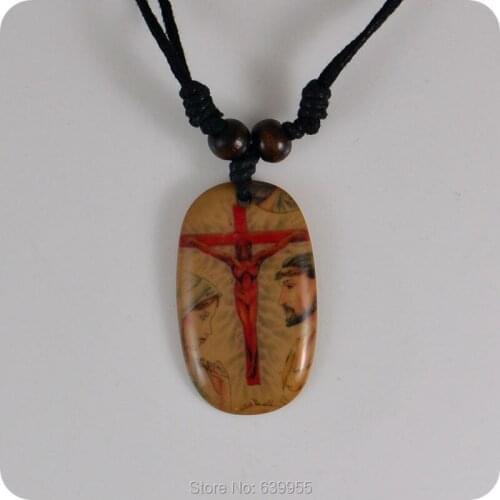 07 JESUS Cross resin Pendant Necklace Amulet Lucky Gift Tribal Fashion Jewelry