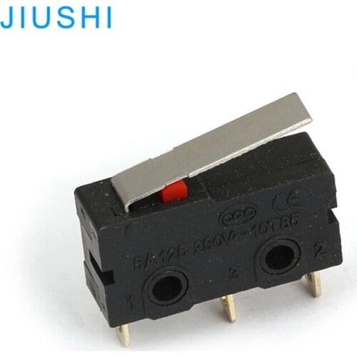 KW12-SH New type 3 pins micro switch short metal lever type black 1NO 1NC