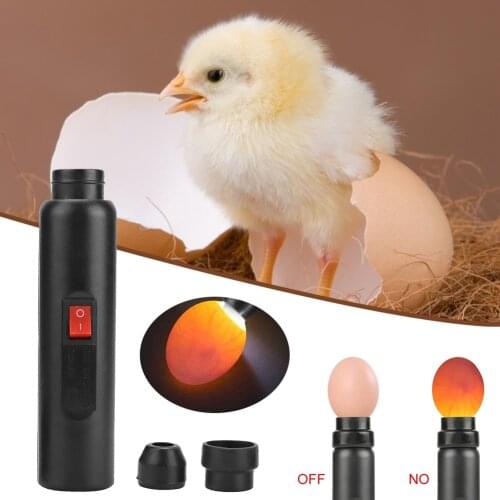 220V EU Plug Egg Candler Light Cool LED Lamp Chicken Egg Monitoring Test LED Candling Lamp with 2 Holders for Chicken Duck Bird