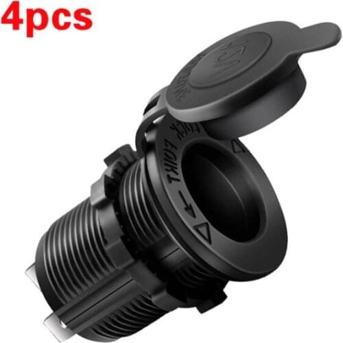 4PCS 12V Car Cigarette Lighter Socket Auto Boat Motorcycle Tractor Power Outlet Socket Waterproof Receptacle Car Accessories