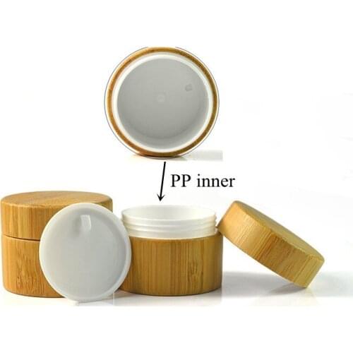 50pcs*Hot sale 5g 10g 15g 20g cosmetic bamboo cream jar