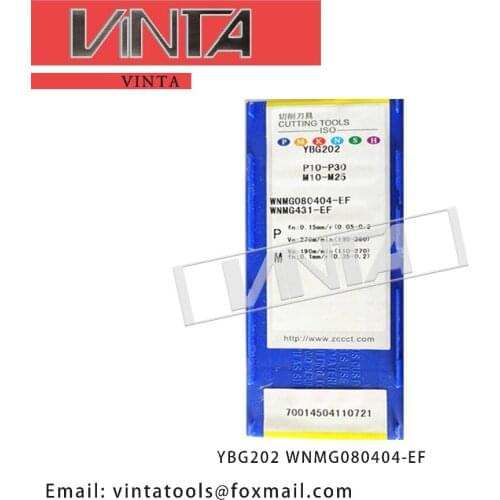 Free shipping high quality 10pc/lots YBG202 WNMG080408-EF WNMG080404-EF cnc carbide turning inserts cutting blade tools
