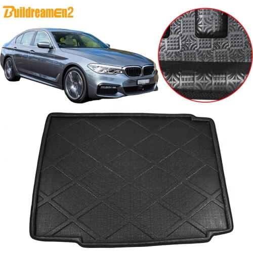 Buildreamen2 For BMW 5 Series 2011-2017 Car Accessories Rear Boot Liner Trunk Cargo Mat Floor Tray Carpet Protector Pad