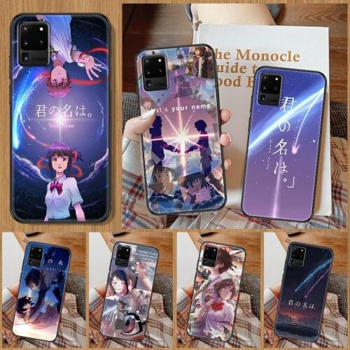 Anime Your Name Phone case For Samsung Galaxy Note 4 8 9 10 20 S8 S9 S10 S10E S20 Plus UITRA Ultra black painting prime silicone