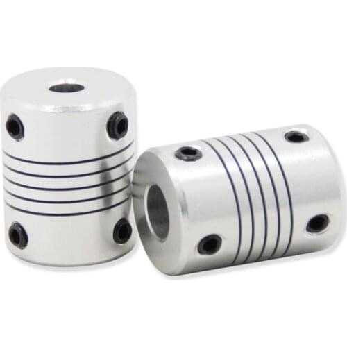 DuoWeiSi 3D Printer Parts D19L25 Shaft Coupler 5/6/8/10mm for Stepper Motor Flexible Coupling Winding 19*25mm encoder Aluminum