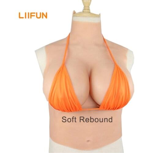 G cup Realistic Soft Silicone Breast Forms Half Body Artificial Boobs Shemale CD TV for Crossdresser transgender Tits Fake Meme