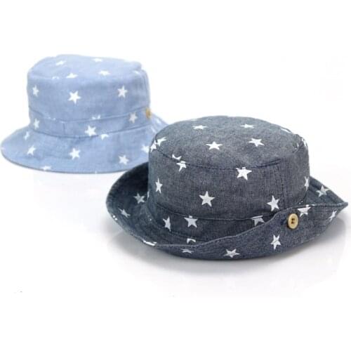 Cotton Baby Toddler Sun Cap For Kids Summer Bucket Caps Casquette Unisex Boys Girls Adjustable Denim Hat Soft Tractor Cap