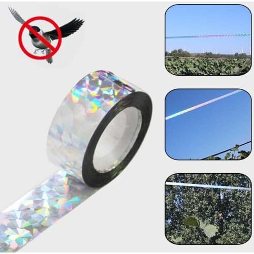 50M Anti Bird Tape Bird Scare Tape Audible Repellent Fox Pigeons Repeller Ribbon Tapes for Pest Control