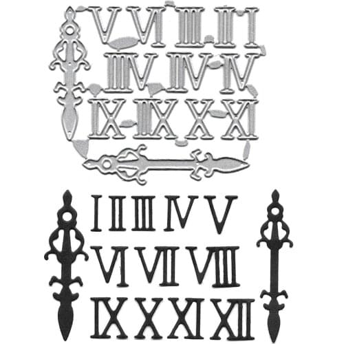 Roman Numeral Metal Cutting Dies Scrapbooking Embossing Folders for Card Making Craft Stencil Paper Dies