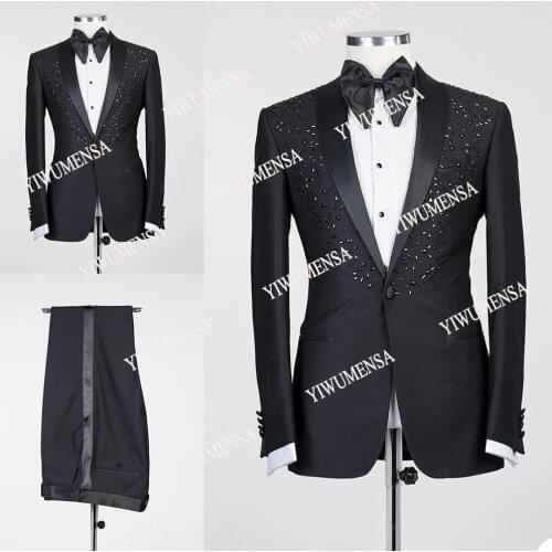 Vestido De Noiva Black Beach Men Suits For Wedding Custom Made Peaked Lapel Groom Wear Jacket With Short Pants 2 Pieces Tuxodes