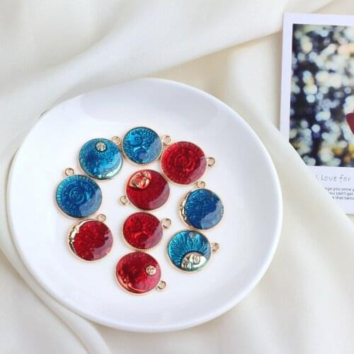 New arrived 50pcs/lot cartoon stars/sun/tree/moon geometry round shape alloy floating locket charms diy jewelry earrings pendant