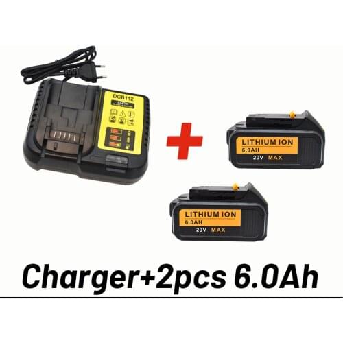 2021 NEW 20V for Dewalt Power Tool Battery for Dewalt DCB180 DCB181 DCB182 DCB201 DCB201-2 DCB200 DCB200-2 DCB204-2+ 3A Charger