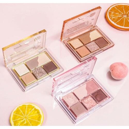 6 Color Eyeshadow Palette Matte Pearlescent Earthy Eye Makeup Waterproof Anti-sweat Lasting For Sexy Eye Make Up Eyeshadow TSLM1