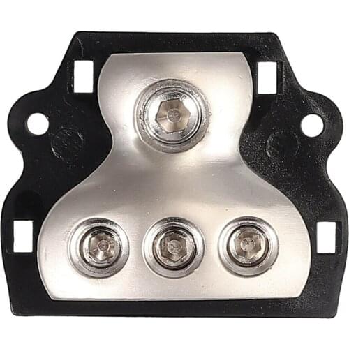 1 In 3 Out Car 1PC Power Distributor Block 3 Way 4 AWG Distribution Block