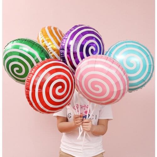 10Pcs Coloful Candy Foil Balloons Lollipop Helium Ballons for Baby Shower Decorations Birthday Wedding Party Decor Kids Air Glob