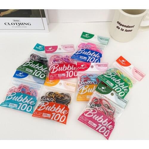 100Pcs/Pack Colorful Small Disposable Hair Bands Scrunchie Girls Elastic Rubber Band Ponytail Holder Fashion Hair Accessories