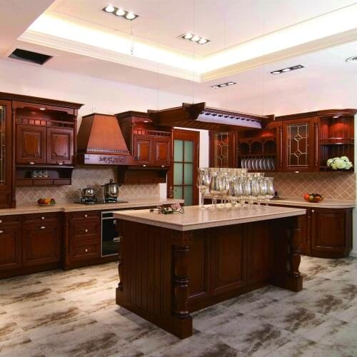 Classic cabinet solid wooden kitchen cabinet design
