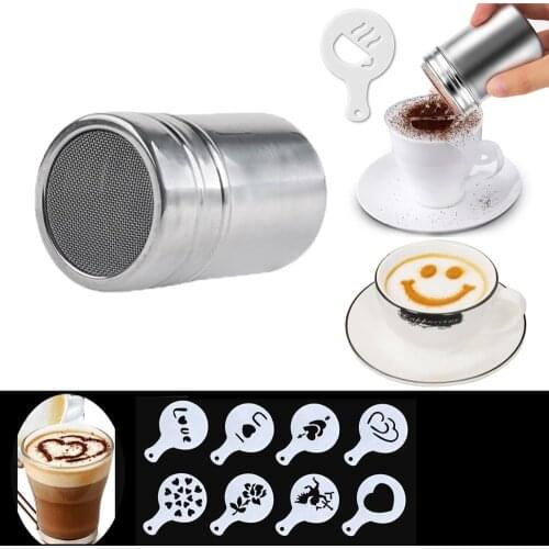 Coffee Mold Stencils Fancy Printing Model Foam Spray Cake Powder Sugar Chocolate​ Cocoa Coffee Printing Assembly