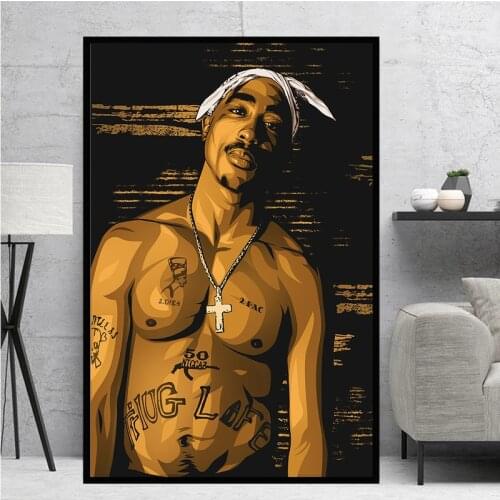Tupac Modern Art Canvas Painting Portrait Of 2PAC Posters and Prints Wall Art Pictures for Living Room Home Decoration