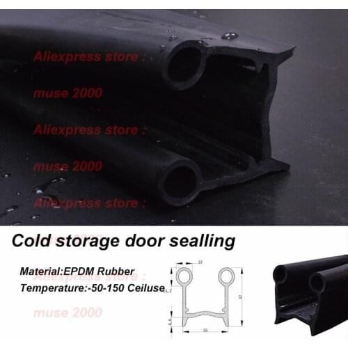 EPDM foaming Cold storage Door Sealing strip double-hole cold storage Sealed strip foaming type sliding door sealing strip seals
