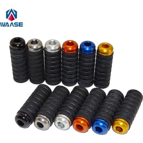 Waase Motorcycle Gear Shift Brake Lever Toe Pegs Toepegs Pedals M6 6mm For Racing Rearset