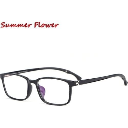 Women Fashion TR90 Eyewear Prescription Glasses Foldable Hoops Light Flexible Square Frame Optical Recipe Lenses for Female