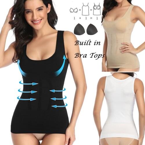 Women Magic Body Shaper Bra Shapewear Tank Top Slimming Underwear Camisole Compression Shirt Corset Tummy Control Waist Shaper
