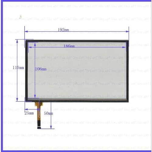 ZhiYuSun POST KDT-6467 8 inch 4-wire resistive touch panel for Car DVD, 192*115 GPS 192mm*115mm this is compatible