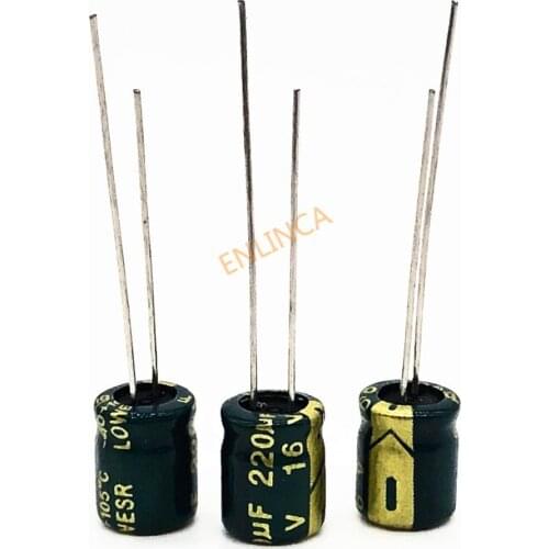16V 220UF 6*7 high frequency low impedance aluminum electrolytic capacitor 220uf 16v 20