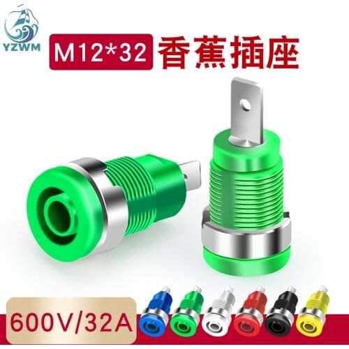 4mm Banana Socket Panel Safety Plug High Current Instrument Terminal Opening 12mm