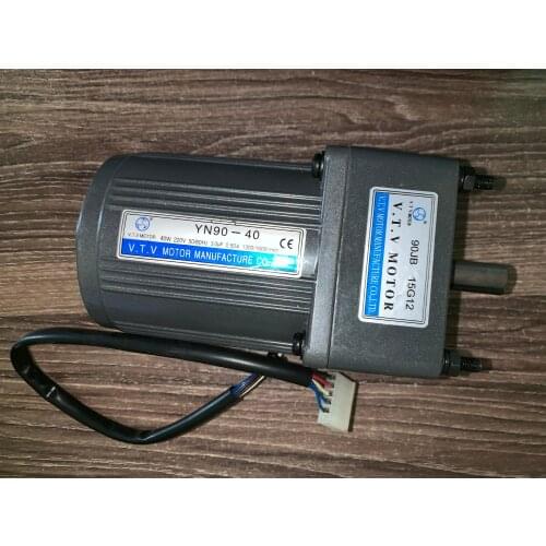 5LINES !! !VTV AC 220v Gearbox adjustable speed Reversible motor A variety of reduction ratio optional YN90-40