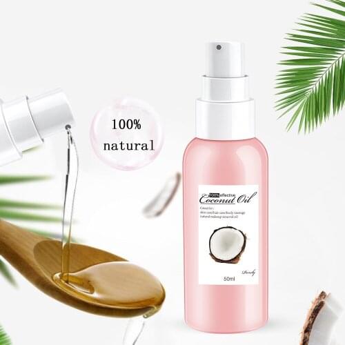 50ml Coconut oil makeup remover spray hair care body massage moisturizing oil beauty skin care essential oils body oil