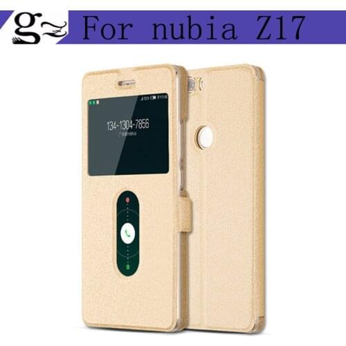 A+Quality 5.5" For ZTE nubia z17 case Flip Cover Open Window Case Cover Phone Case For ZTE nubia z 17