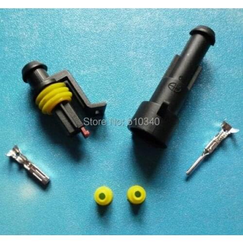 Free Shipping 100sets=900pcs 1Pin/way HID Waterproof Electrical connector kit (Housing+Terminal+grommet+Other) for car boat ect