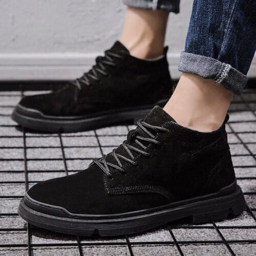 Boots sport breathable loafers shoe leather causal sneakers black Sneaker new sports for fashion mens Casual leisure shoes 2020