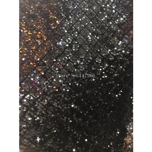 Champaign gold Black high quality french tulle lace fabric African sequins net lace glitter fabric for woman wedding dress