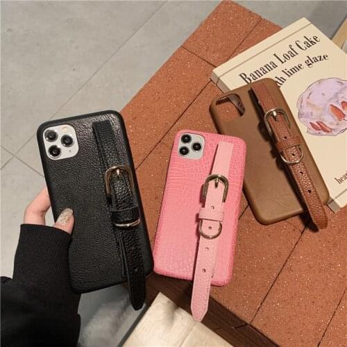 Belt wristband phone case For iphone 12 12Pro Max 11 11Pro Max X XR Xs max XR 7 8Plus SE 2020 leather case protective capa
