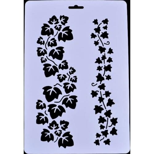 DIY Layering Stencil Masking Spray Template Scrapbooking Stamp Album Decorative Embossing Paper Card Craft Leaf Vine Rattan