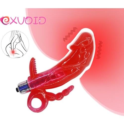 EXVOID G-spot Massager Sex Toys for Women Strong Vibration Silicone Flirt Dildo Vibrator Clitoris G-spot Anal Triple Stimulate