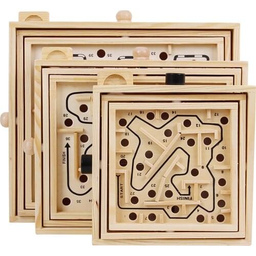 Children And Adults Develop Intelligence Wooden Ball Games, Balance Three Dimensional Maze, Early Education Ball Toys