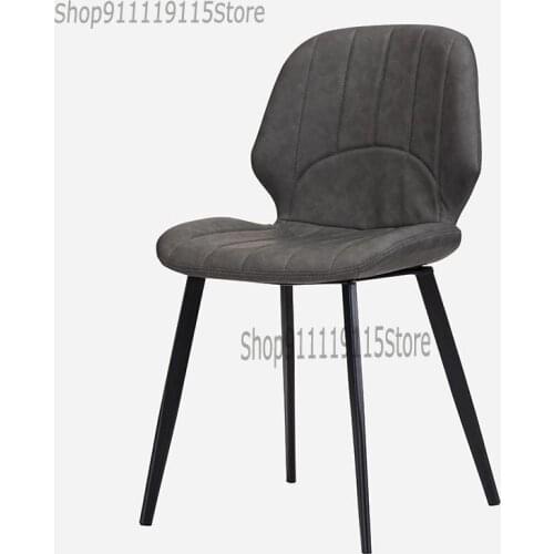 Nordic Solid Wood Dining Chair Modern Simple Fashion Creative Family Restaurant Hotel Table Chair Back Light Luxury Iron Chair