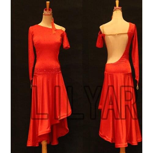 Latin Dance Dress Latin Skirt Competition Dress Costumes Performing Dress Adult Customize Children Red Skirtes Paso Doble Skirt