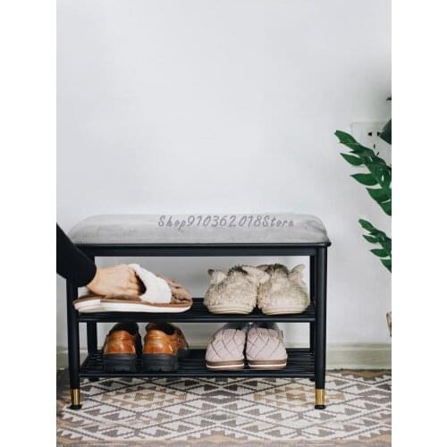 Tieyi Shoes Changing Stool Shoe Rack Integrated Household Door Creative Shoes Wearing Stool Into The Home Can Sit Long Sofa Stoo