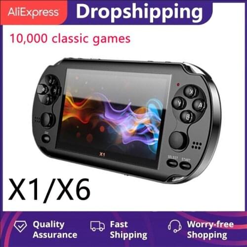 Handheld Game Console Built-in 10000 Games Video Game Consoles 4.3-inch Classic Dual-Shake Consolas De Videojuegos X1/X6